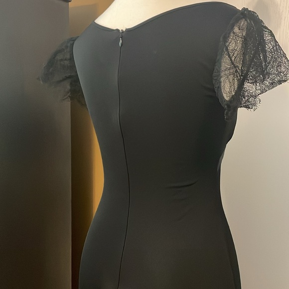 VERSACE JEANS Vintage 90’s Little Black Dress Elegant Midi Lace bombshell - Picture 7 of 7